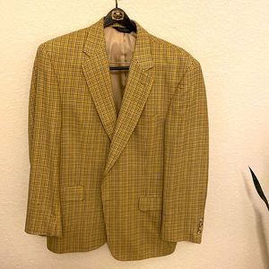 Jos A. Bank - Tan/Blue Checked Sport-coat